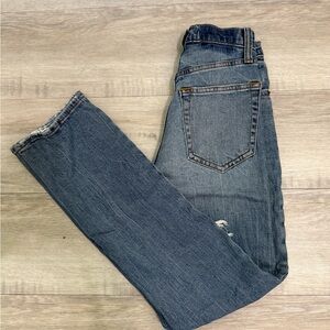 Abercrombie & Fitch Blue ankle Straight high rise Jeans